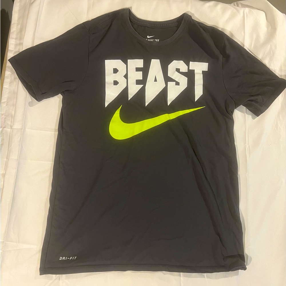 Nike Dri-Fit “Beast” Mens: Medium Grey T-Shirt